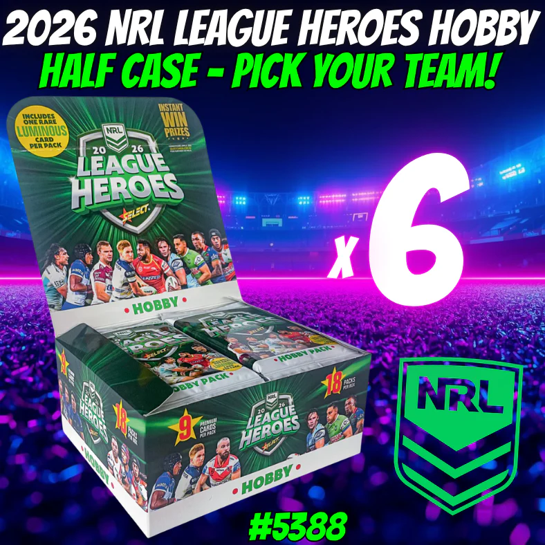 Break 5388 - 2026 NRL League Heroes HOBBY - HALF CASE - Pick Your Team!