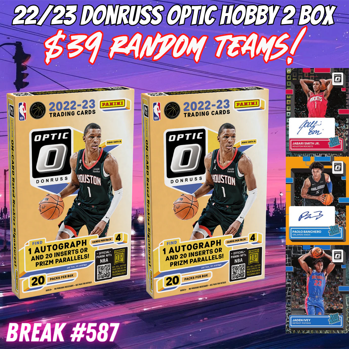 Break 587 - NBA 22/23 Donruss Optic Hobby 2 Box - $39 Random Teams!