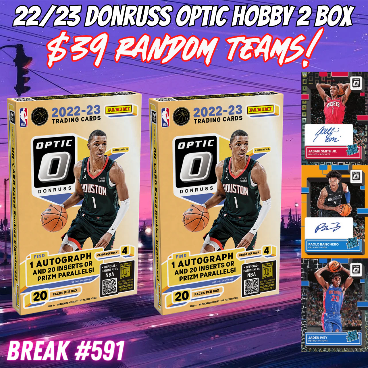 Break 591 - NBA 22/23 Donruss Optic Hobby 2 Box - $39 Random Teams!