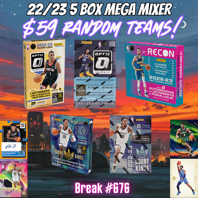 Break 676 - NBA 22/23 5 Box Mega Mixer - $59 Random Teams!