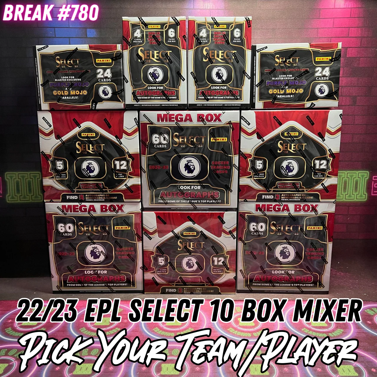 Break 780 - 22/23 Select Premier League 10 Box Madness - Pick Your Player / Team