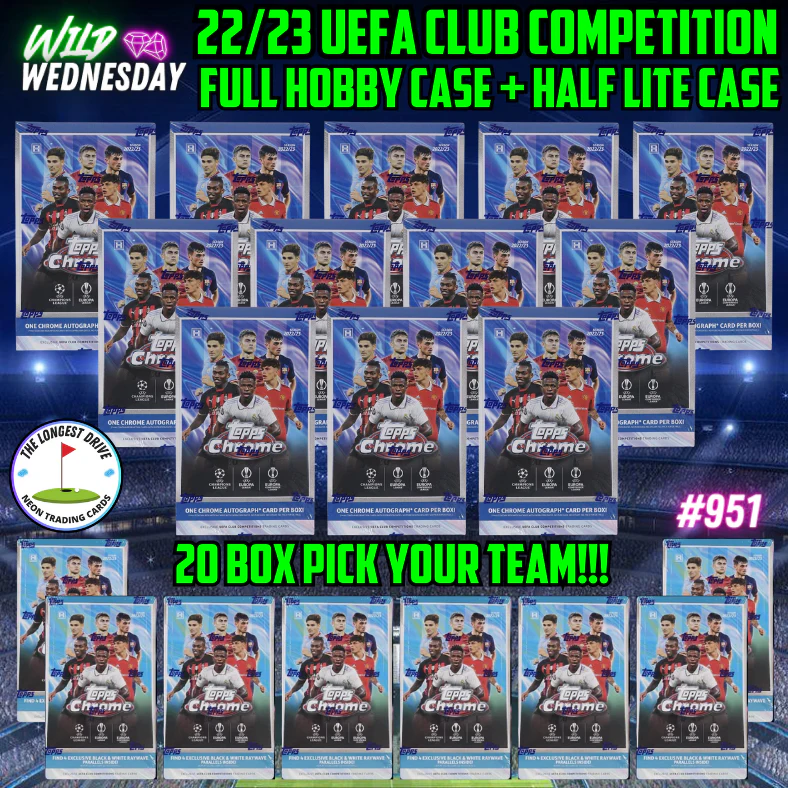 Break 951 - 22/23 Topps Chrome UEFA Club Competitions Full Hobby Case & Half Lite Case - 20 Box Pick Your Player/Team