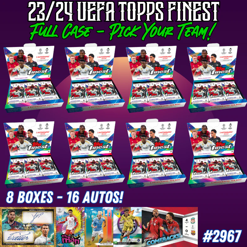 Break 2967 - 23/24 Topps UEFA Club Comp Finest - FULL CASE - Pick Your Team!