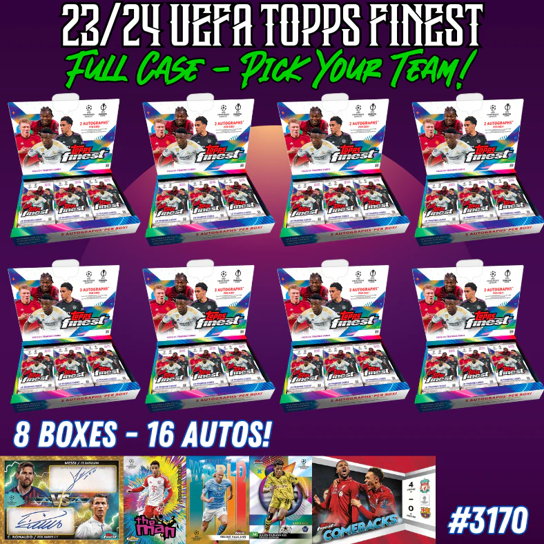 Break 3170 - 23/24 Topps UEFA Club Comp Finest - FULL CASE - Pick Your Team!