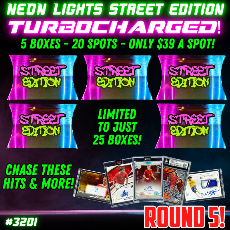 Break 3201 - Neon Street Edition TURBOCHARGED Vol. 3 - 5 Boxes - $39 Random - Round 5