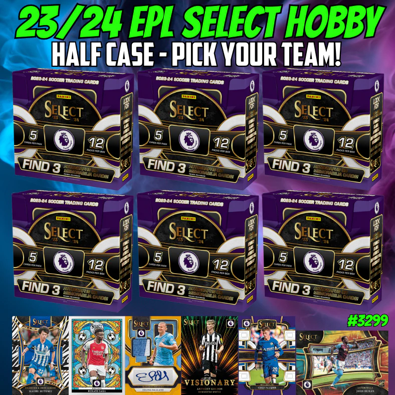 Break 3299 - 23/24 Panini Select Premier League Hobby - HALF CASE - Pick Your Team!