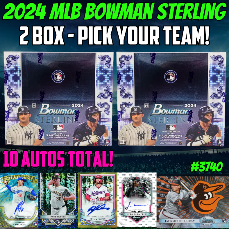 Break 3740 - 2024 Bowman Sterling Hobby - 2 Box - Pick Your Team!
