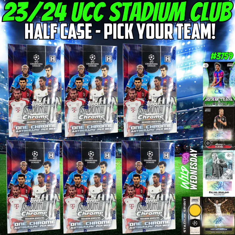 Break 3759 - 23/24 Topps UCC Stadium Club Chrome Hobby - Half Case - Pick Your Team!