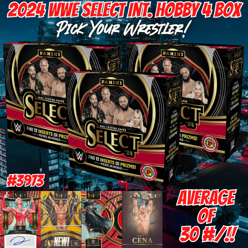 Break 3973 - 2024 WWE Seelct Int. Hobby 3 Box - Pick Your Superstar!