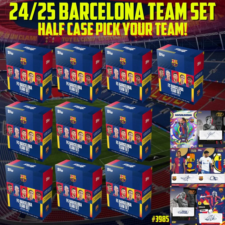 Break 3985 - 24/25 Topps Barcelona Team Set - HALF CASE - 10 Boxes - Pick Your Player!