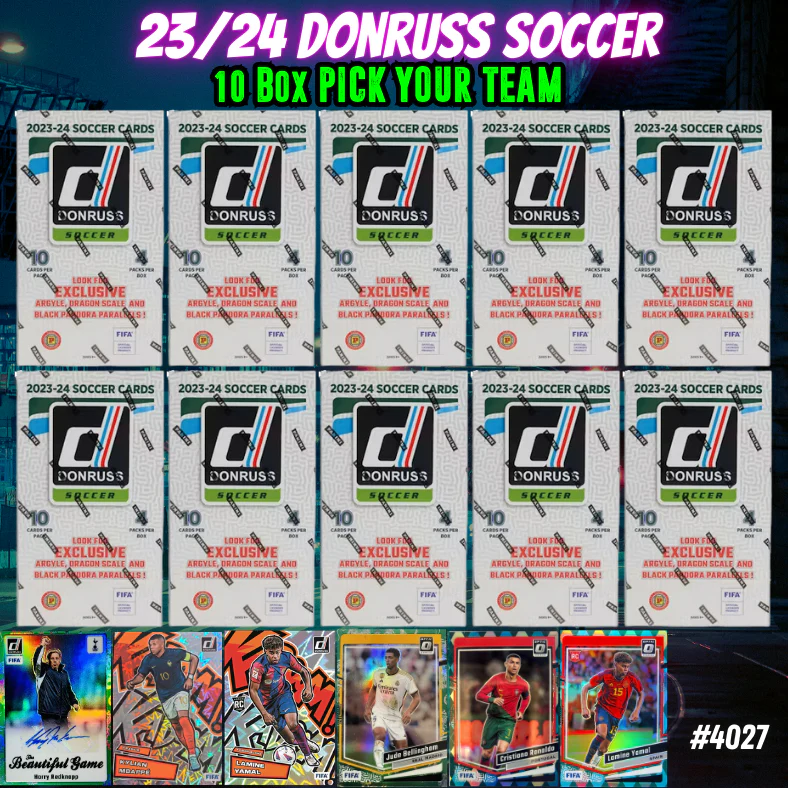 Break 4027 - 23/24 Donruss International Hobby - 10 Box - Pick Your Team