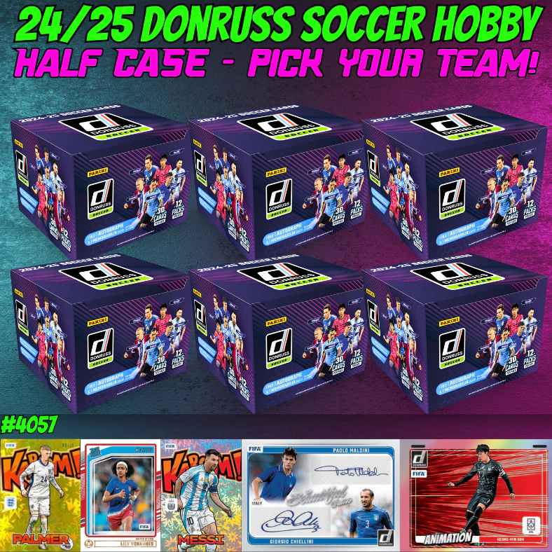 Break 4061 - 24/25 Donruss Soccer Hobby - HALF CASE - Pick Your Team!