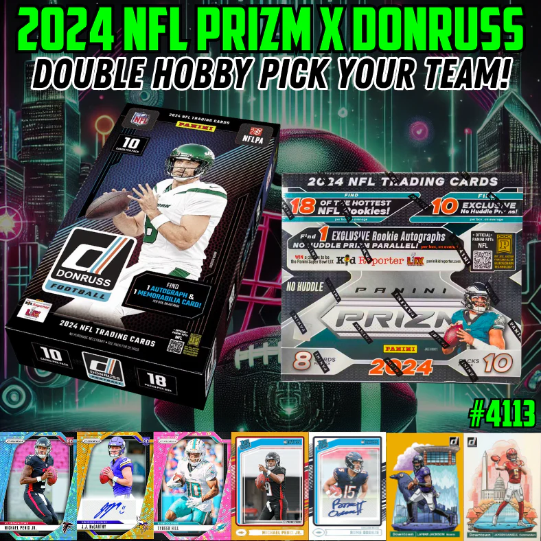 Break 4112 - NFL Pick Your Team Debut - Donruss Hobby x Prizm No Huddle!