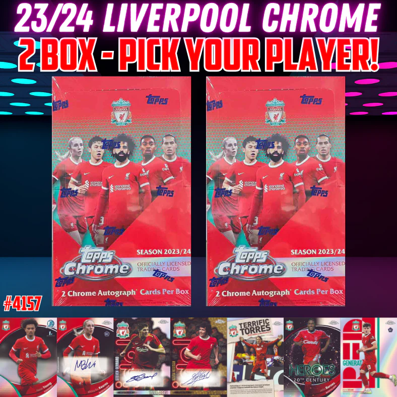 Break 4157 - 23/24 LFC Chrome HOBBY - 2 Box - PICK YOUR PLAYER!