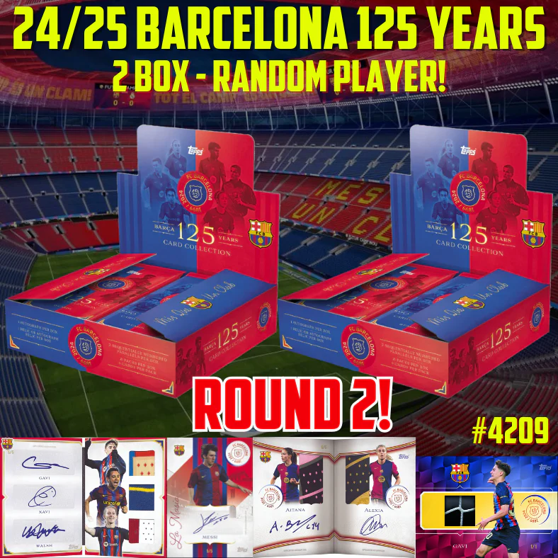 Break 4209 - 24/25 Topps Barcelona 125 Years - 2 Box - Random Player! ROUND 2