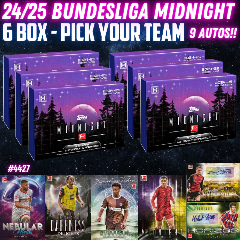 Break 4427 - 23/24 Topps Bundesliga Midnight - FULL CASE - Pick Your Team!