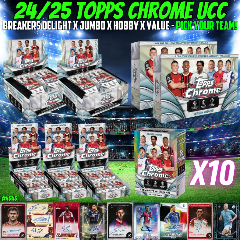 Break 4545 - 24/25 UCC Chrome Breakers Delight x Jumbo x Hobby x Value 17 Box - Pick Your Team!