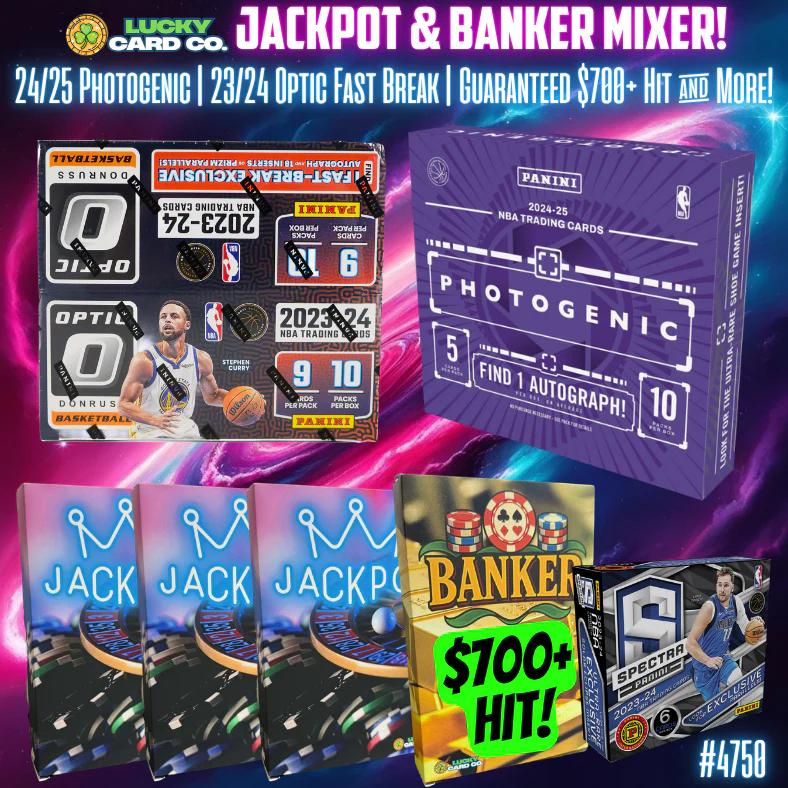 Break 4750 - 24/25 NBA Photogenic x Lucky Banker & Jackpot Thursday Thumper - Random Teams!