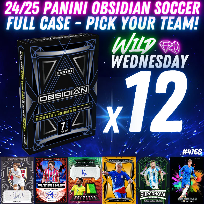 Break 4768 - 24/25 Panini Obsidian Soccer FULL CASE - Pick Your Team!