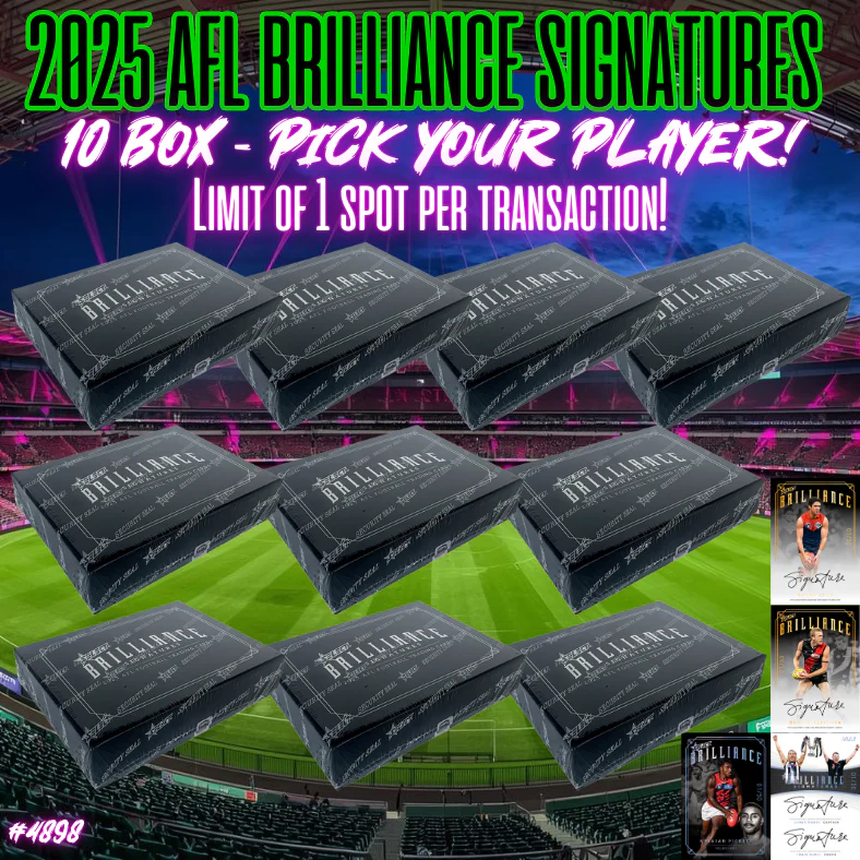 Breaks 4898 - 2025 Select AFL Brilliance Signatures - 10 Box - Pick Your Player!