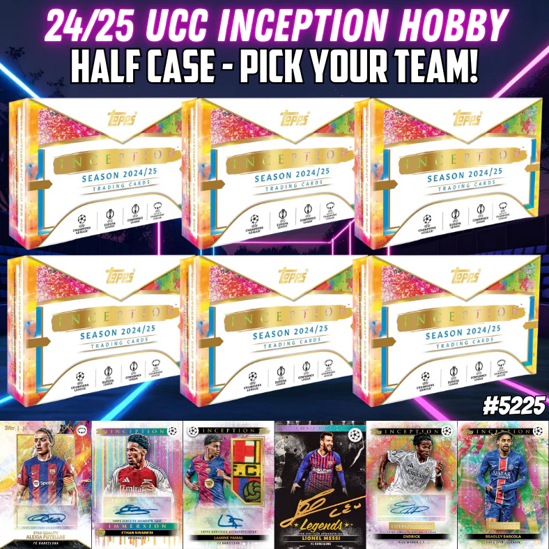 Break 5225 - 24/25 Topps UCC Inception Soccer - Half Case - Pick Your Team!